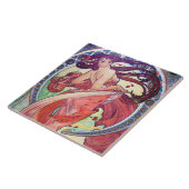 Alphonse Mucha Tegeltje (Zijkant)