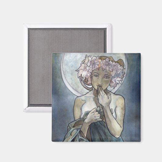 Alphonse Mucha ~ The Moon Magnet (Voorkant / Achterkant)