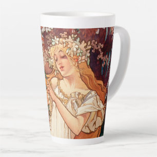 Alphonse Mucha, The Seasons (1896) Lente Latte Mok