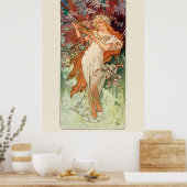 Alphonse Mucha, The Seasons (1896) Lente Poster (Keuken)