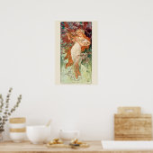 Alphonse Mucha, The Seasons (1896) Lente Poster (Keuken)