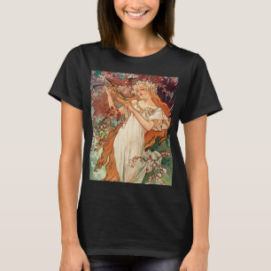 Alphonse Mucha, The Seasons (1896) Lente T-shirt