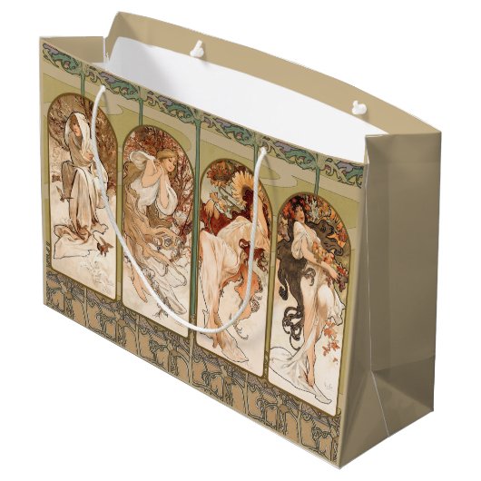Alphonse Mucha The Seasons 1897 Art Nouveau Groot Cadeauzakje (Achterkant Gekanteld)