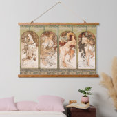 Alphonse Mucha The Seasons 1897 Art Nouveau Hangend Wandkleed (Slaapkamer)