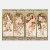 Alphonse Mucha The Seasons 1897 Art Nouveau Inpakpapier Vel (Voorkant)