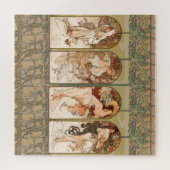 Alphonse Mucha The Seasons 1897 Art Nouveau Legpuzzel (Horizontaal)