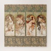 Alphonse Mucha The Seasons 1897 Art Nouveau Legpuzzel (Verticaal)