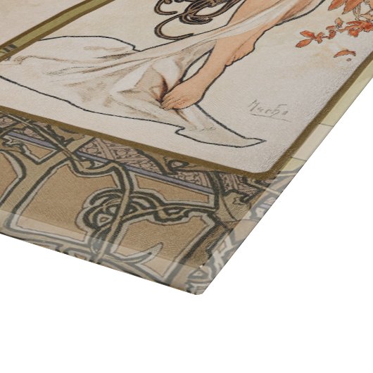 Alphonse Mucha The Seasons 1897 Art Nouveau Snijplank (Hoek)