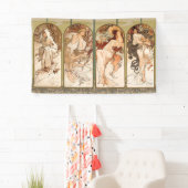 Alphonse Mucha The Seasons 1897 Art Nouveau Spandoek (Insitu)