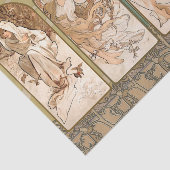 Alphonse Mucha The Seasons 1897 Art Nouveau Tissuepapier (Detail)