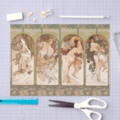 Alphonse Mucha The Seasons 1897 Art Nouveau Tissuepapier (Craft)