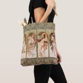 Alphonse Mucha The Seasons 1897 Art Nouveau Tote Bag (Dichtbij)