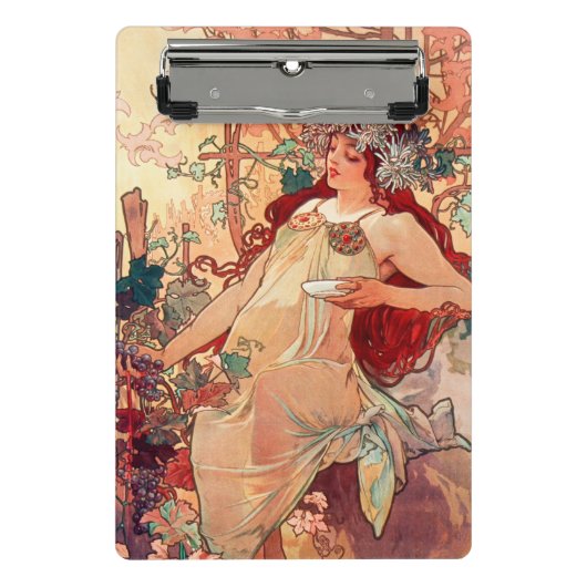 Alphonse Mucha, The Seasons, Autumn (1896) Mini Klembord (Voorkant)