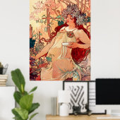 Alphonse Mucha, The Seasons, Herfst (1896) Poster (Thuiskantoor)