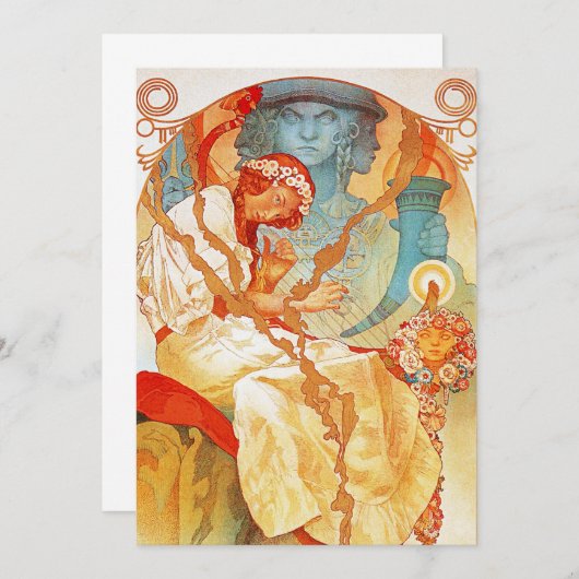 Alphonse Mucha The Slav Epic Invitations Kaart (Voorkant / Achterkant)