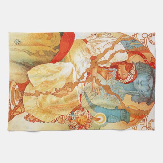Alphonse Mucha The Slav Epic Kitchen Towel Theedoek (Horizontaal)