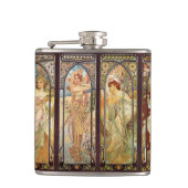 Alphonse Mucha, The Times of the Day Heupfles (Voorkant)