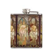 Alphonse Mucha, The Times of the Day Heupfles (Achterkant)