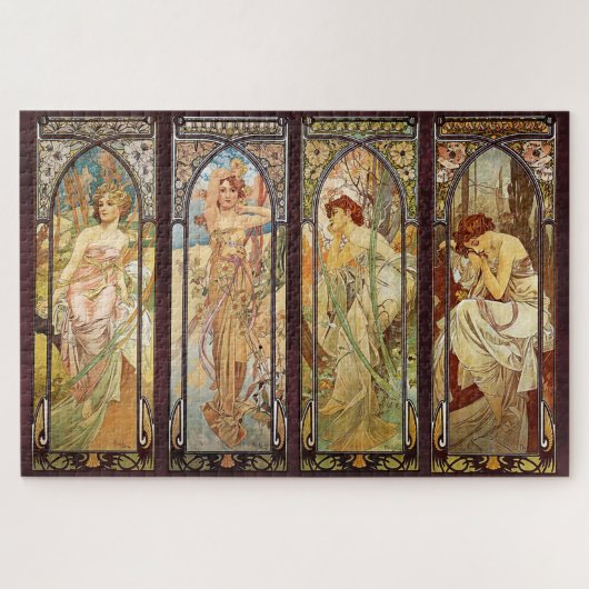 Alphonse Mucha, The Times of the Day Legpuzzel (Horizontaal)