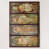 Alphonse Mucha, The Times of the Day Legpuzzel (Verticaal)