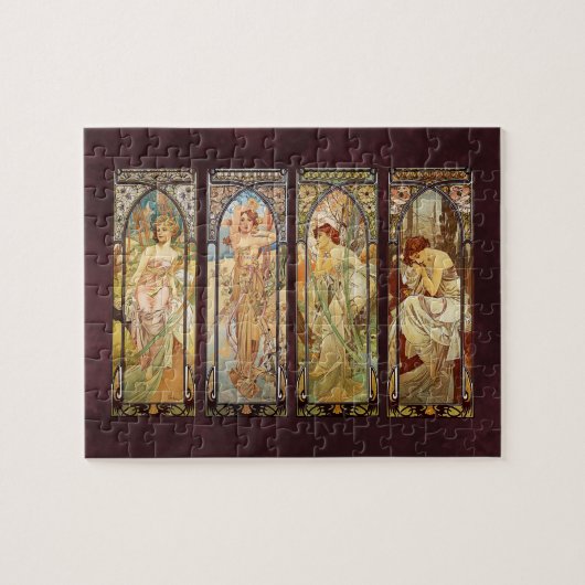 Alphonse Mucha, The Times of the Day Legpuzzel (Horizontaal)