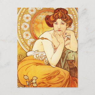 Alphonse Mucha Topaz Briefkaart