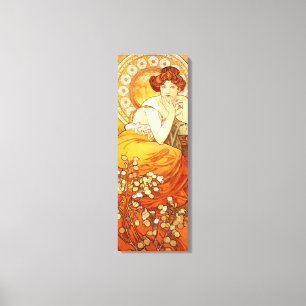 Alphonse Mucha Topaz Canvas Poster