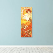 Alphonse Mucha Topaz Canvas Poster (Insitu (Houten vloer))