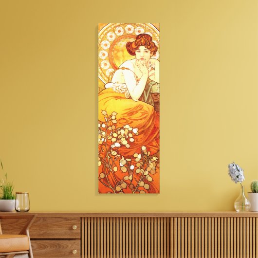Alphonse Mucha Topaz Canvas Poster (Insitu (Woonkamer))
