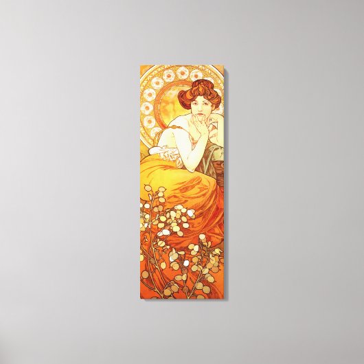 Alphonse Mucha Topaz Canvas Poster Afdruk (Voorkant)