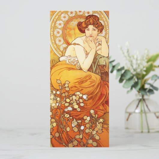 Alphonse Mucha Topaz Kaart (Staand voorkant)