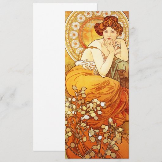 Alphonse Mucha Topaz Kaart (Voorkant / Achterkant)