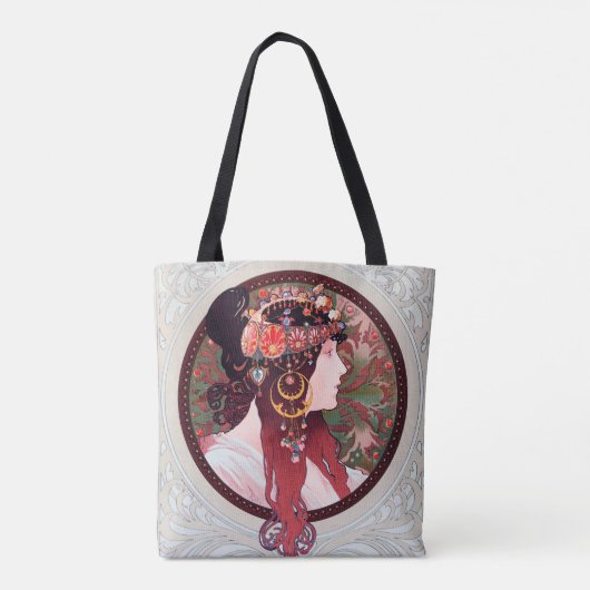 Alphonse Mucha Tote Bag (Achterkant)