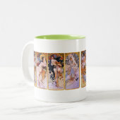 Alphonse Mucha Tweekleurige Koffiemok (Voorkant links)