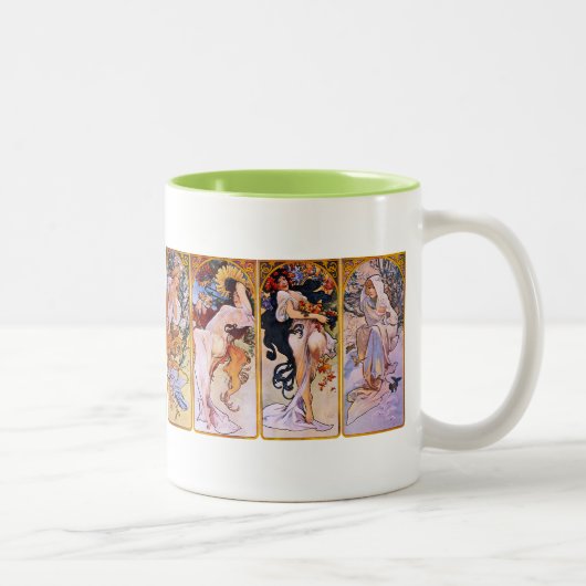 Alphonse Mucha Tweekleurige Koffiemok (Rechts)