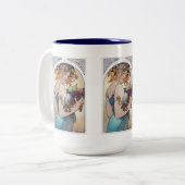 Alphonse Mucha Tweekleurige Koffiemok (Voorkant links)