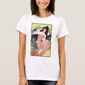 Alphonse Mucha Victoriaans Art Nouveau T-shirt
