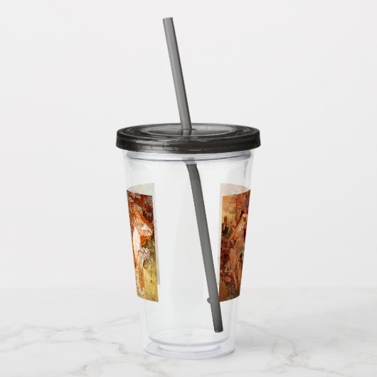 Alphonse Mucha, Vier seizoenen Acryl Drinkbeker (Links)