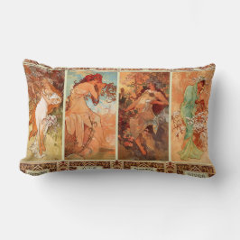 Alphonse Mucha Vier Seizoenen Art Nouveau Kussen