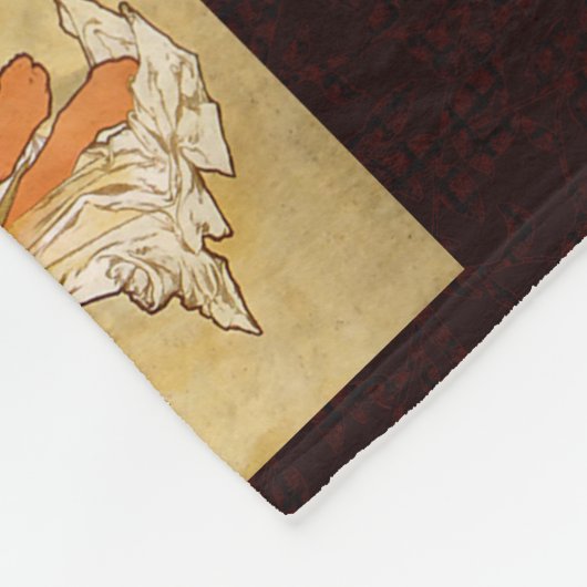 Alphonse Mucha, Vier seizoenen Fleece Deken (Hoek)