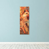 Alphonse Mucha, Vier seizoenen, herfst Canvas Afdruk (Insitu (Houten vloer))