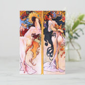 Alphonse Mucha - Vier seizoenen Kaart (Staand voorkant)