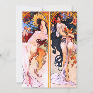 Alphonse Mucha - Vier seizoenen Kaart
