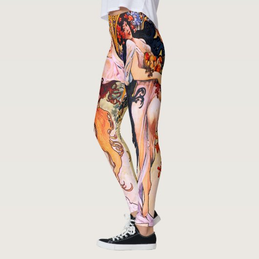 Alphonse Mucha - Vier seizoenen Leggings (Links)