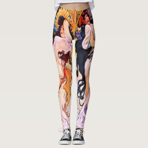 Alphonse Mucha - Vier seizoenen Leggings