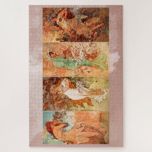 Alphonse Mucha, Vier seizoenen Legpuzzel (Verticaal)