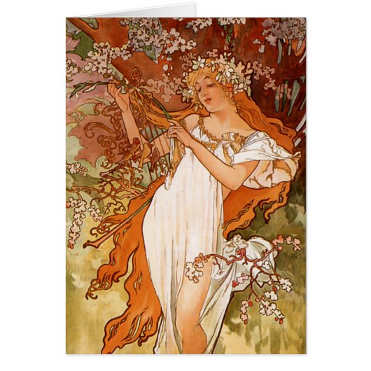 Alphonse Mucha, Vier seizoenen, Lente (Voorkant)