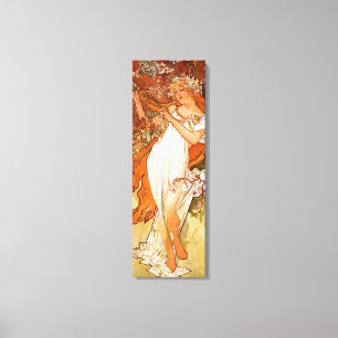 Alphonse Mucha, Vier seizoenen, Lente Canvas Afdruk