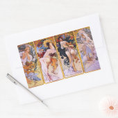 Alphonse Mucha Vier Seizoenen Stickers (Envelop)