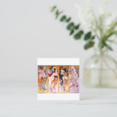 Alphonse Mucha - Vier seizoenen Vierkante Visitekaartje (Staand voorkant)